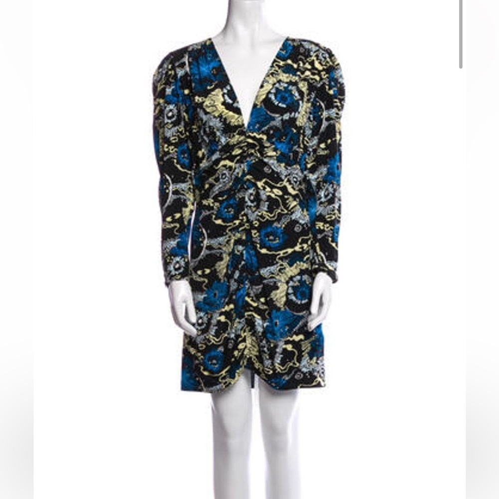 ALC blue paisley print mini dress